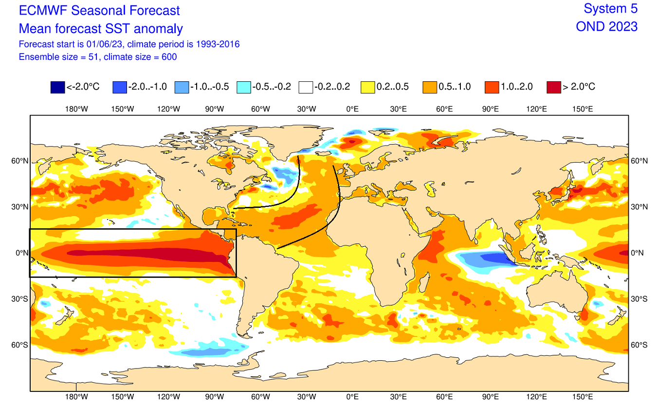 Anomalias do Pacífico indicam previsão para El Niño