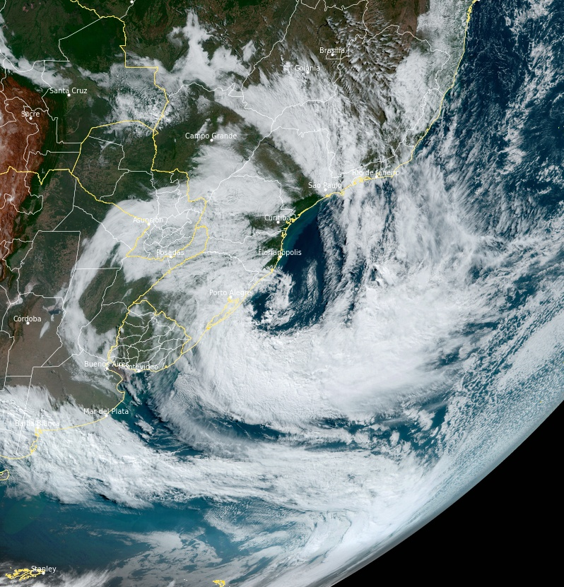 Ciclone extratropical no Sul do Brasil_QGIS_El Niño