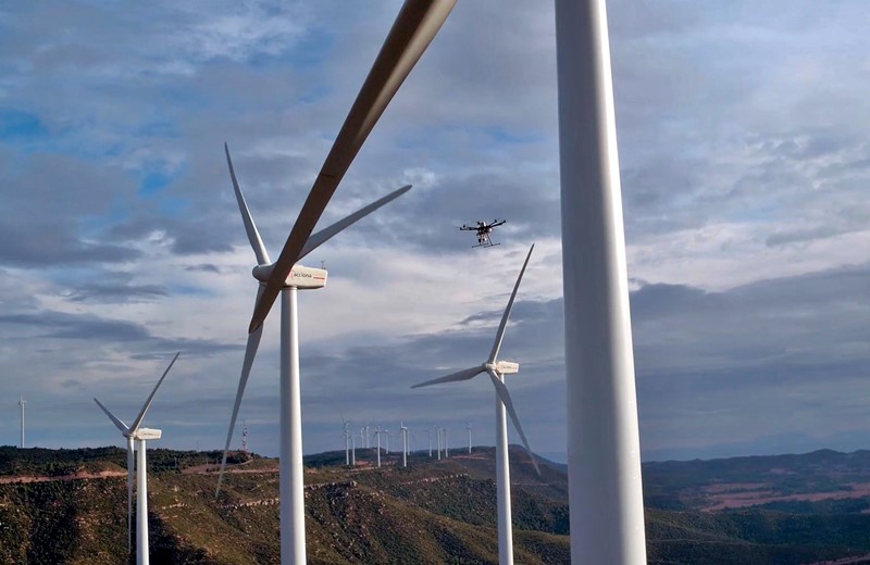 Drone na manutenção de aerogeradores