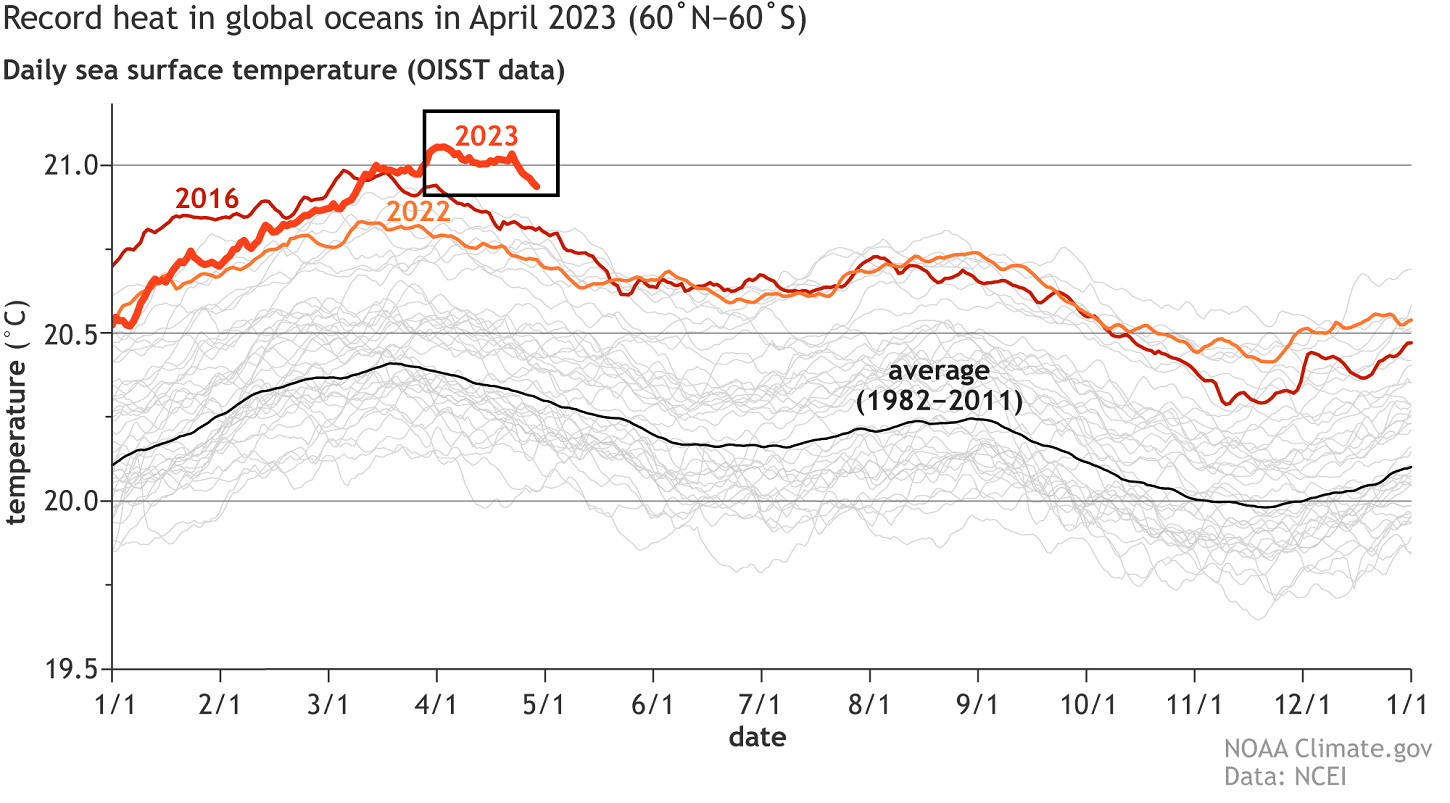 El Niño anormal em relação à média histórica