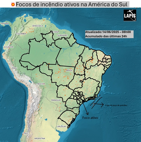 Focos de incêndios no Brasil