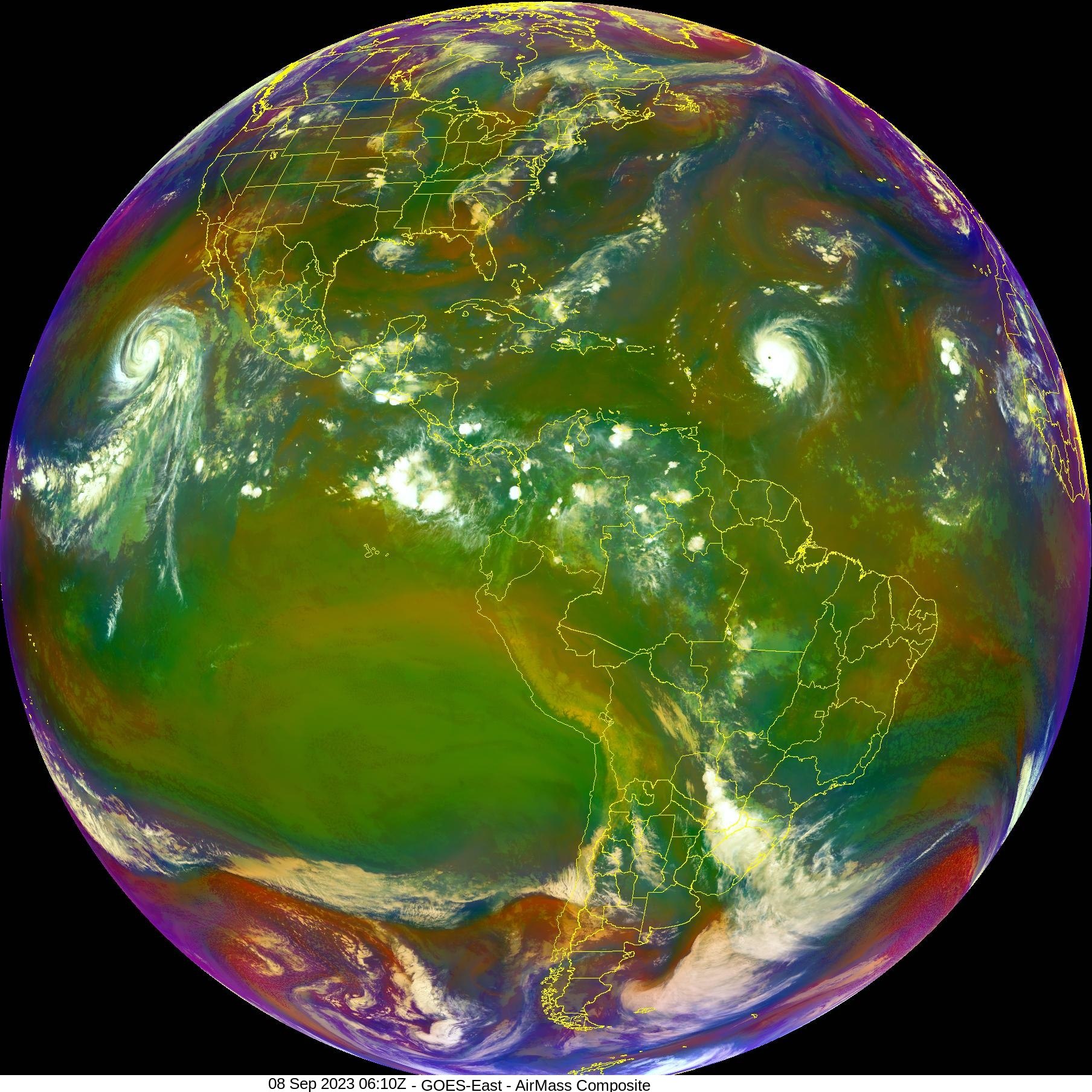 Imagem do satélite GOES