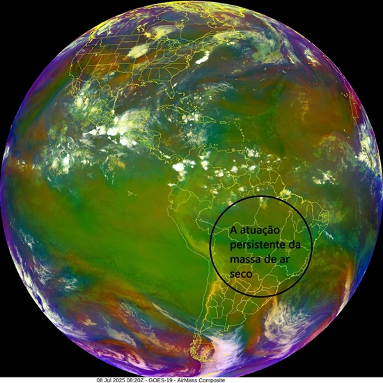 Imagem do satélite GOES