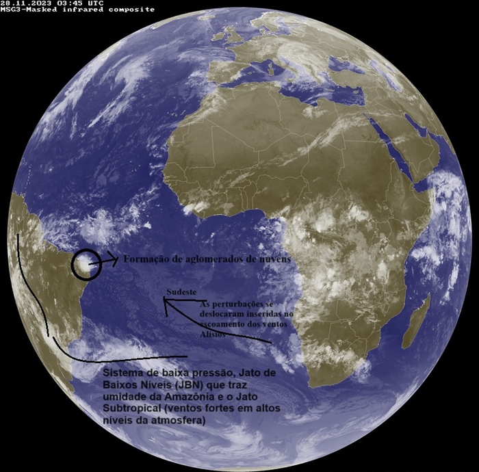 Imagem do satélite METEOSAT