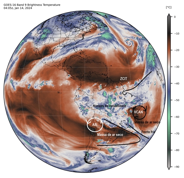 Imagem do satélite Meteosat-11