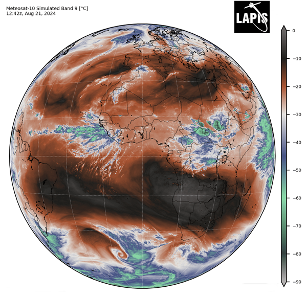 Imagem do satélite Meteosat_QGIS