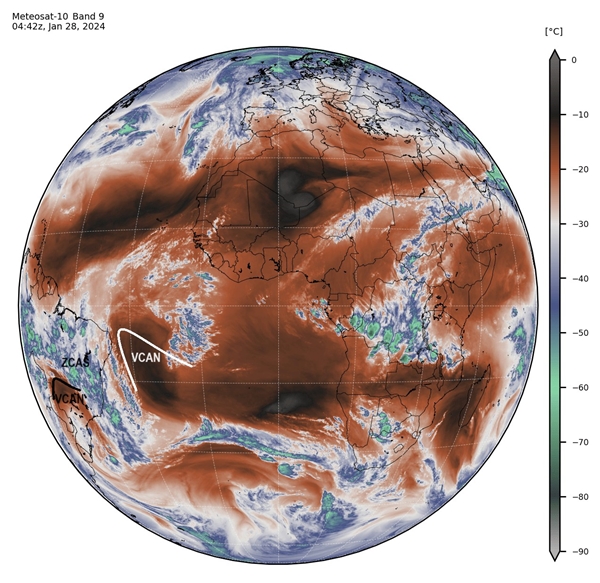 Imagem do satélite Meteosat_QGIS