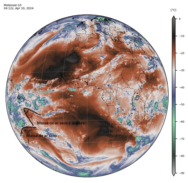 Imagem do satélite Meteosat_QGIS