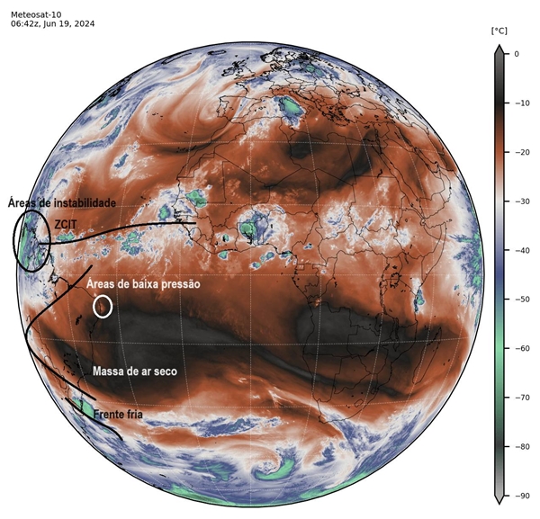 Imagem do satélite Meteosat_QGIS