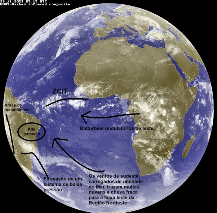 Imagem do satélite meteosat-11