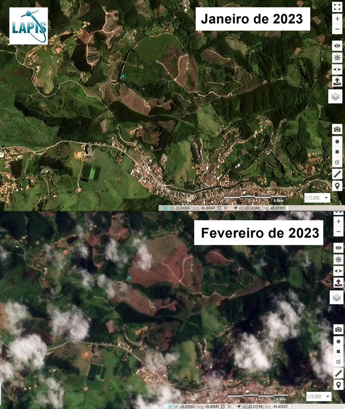 Imagens de satélite do Planet litoral norte de São Paulo