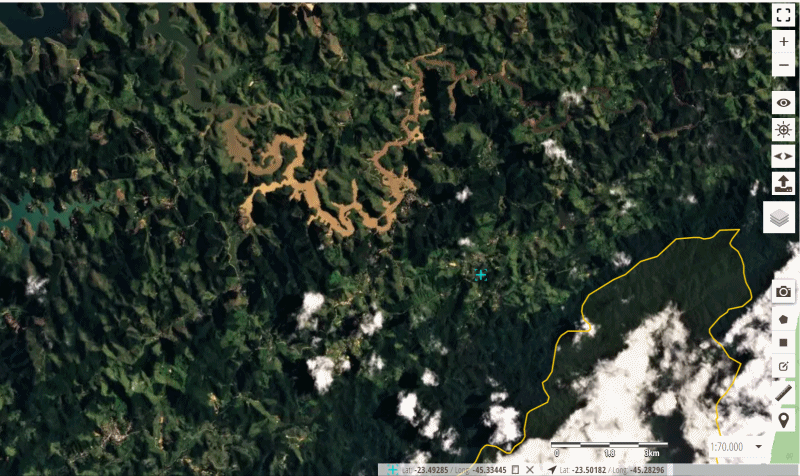 Imagens de satélite do Planet mostram inundações em São Paulo