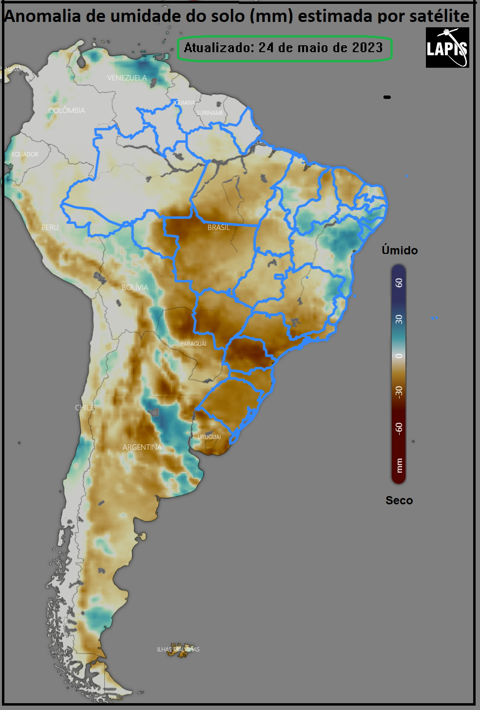 Mapa da umidade do solo feito no QGIS