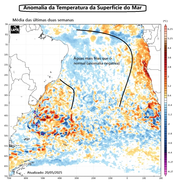 Mapa com águas mais frias do Atântico_QGIS