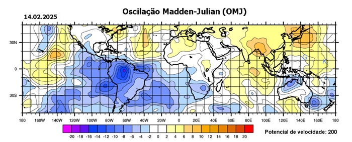 Mapa da Oscilação Madden-Julian (OMJ)