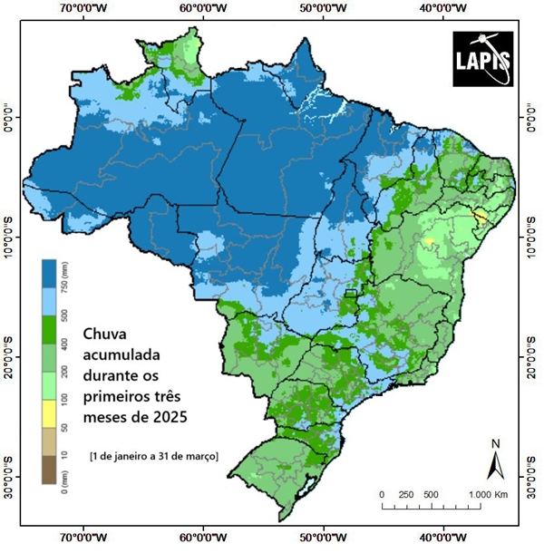 Mapa da chuva nas regiões brasileiras_QGIS