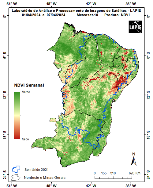 Mapa da cobertura vegetal no Semiárido_QGIS