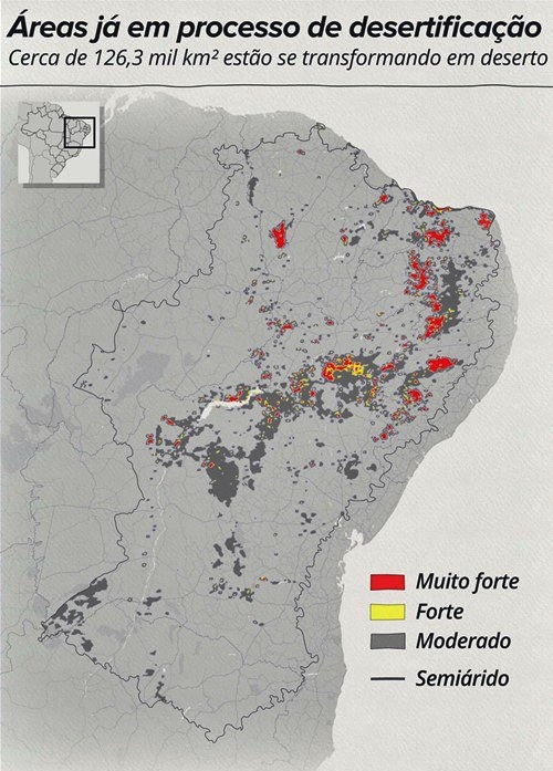Mapa da desertificação no Brasil_QGIS