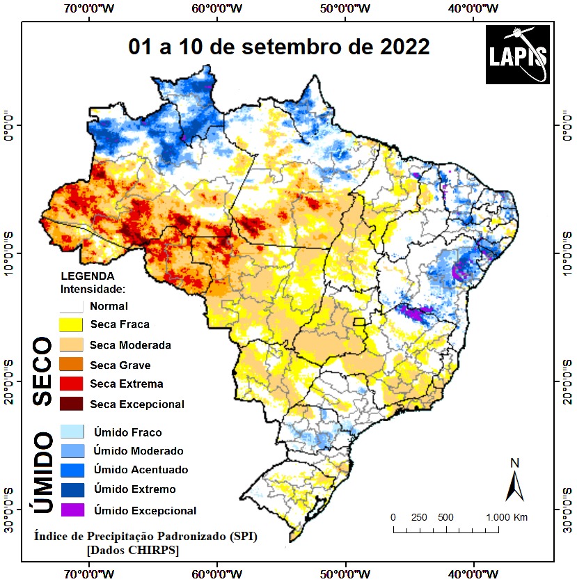 Mapa da intensidade da seca, baseado em dados de satélute_QGIS