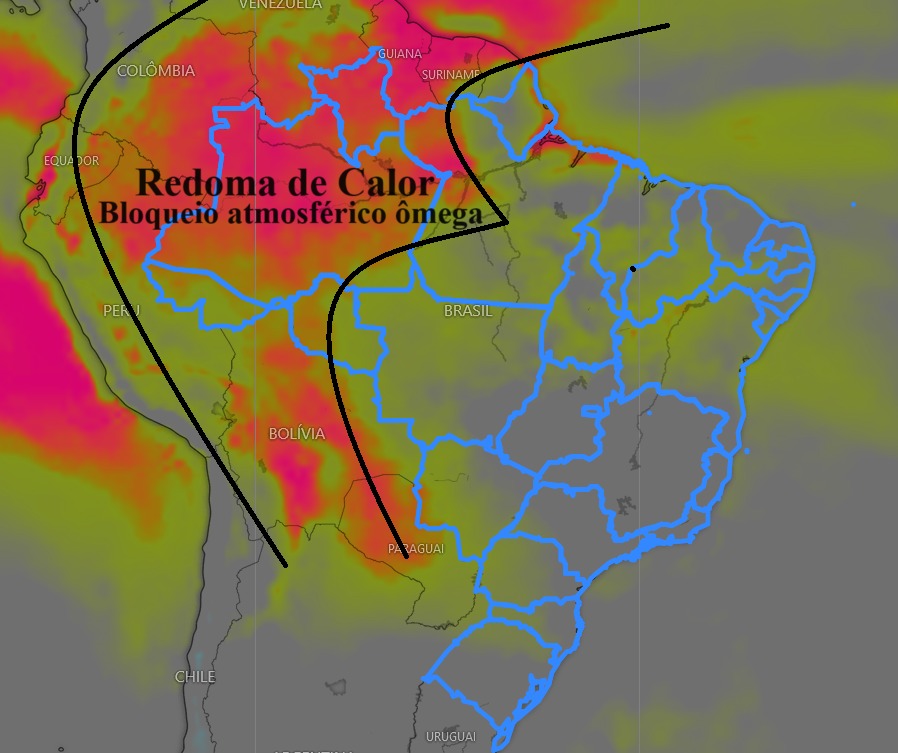 Mapa da onda de calor na Amazônia brasileira_QGIS