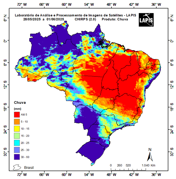 Mapa da precipitação nas regiões_QGIS