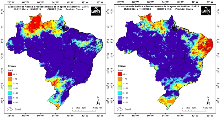 Mapa da precipitação no Brasil_QGIS