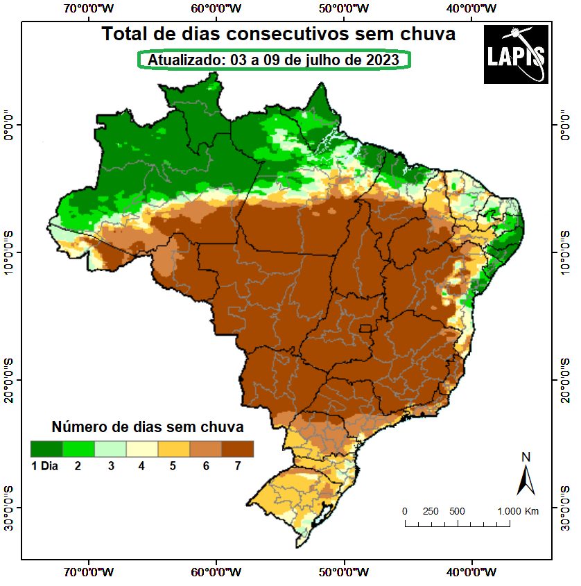 Mapa do número de dias secos_QGIS