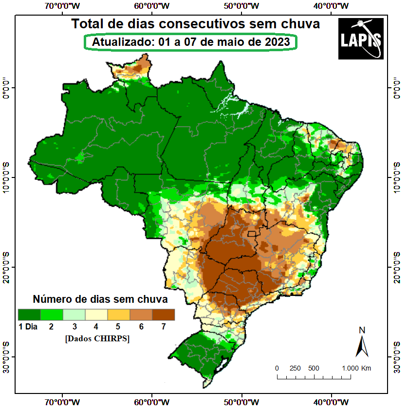 Mapa da seca feito no software QGIS