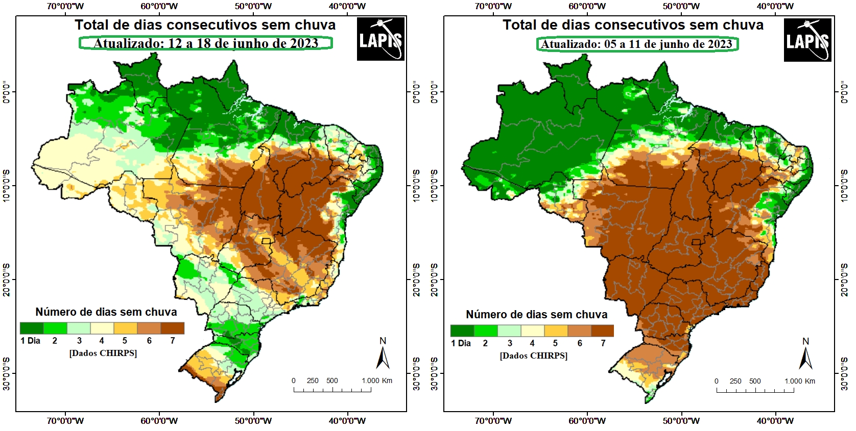 Mapa do número de dias secos_QGIS