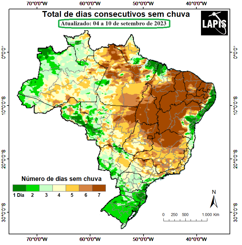 Mapa do número de dias secos_QGIS