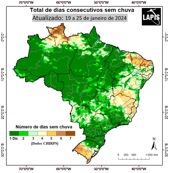 Mapa do número de dias secos_QGIS