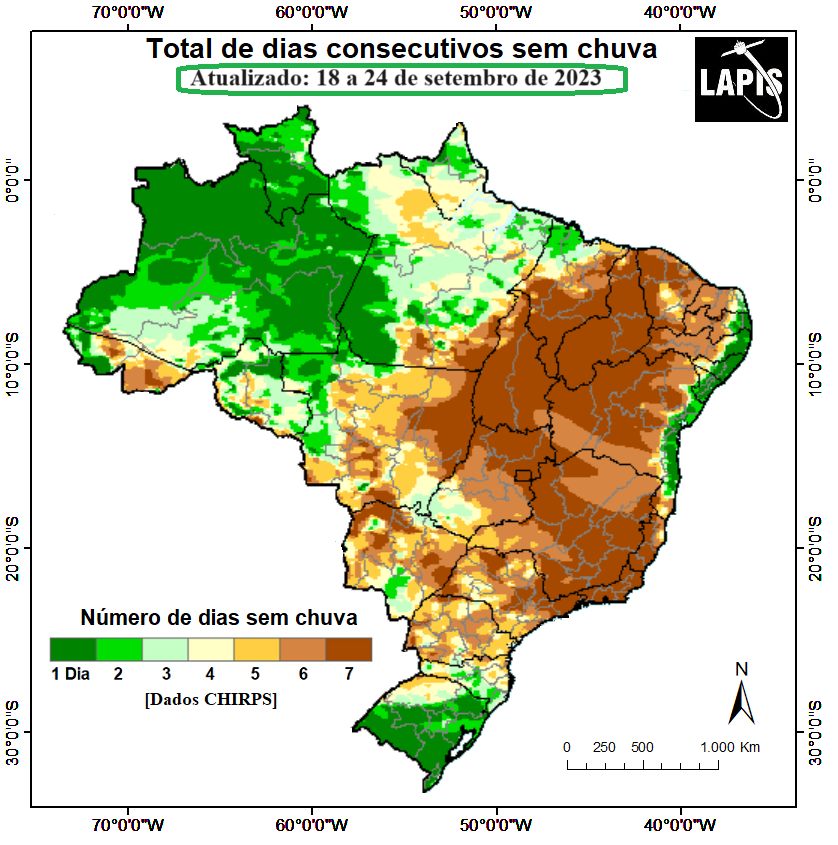 Mapa do número de dias secos_QGIS