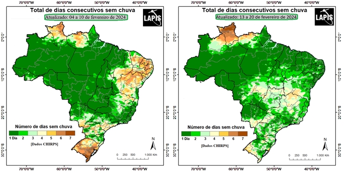 Mapa do número de dias secos_fevereiro_QGIS