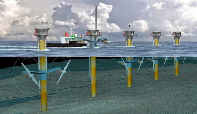 Equipamentos de geração de energia do mar