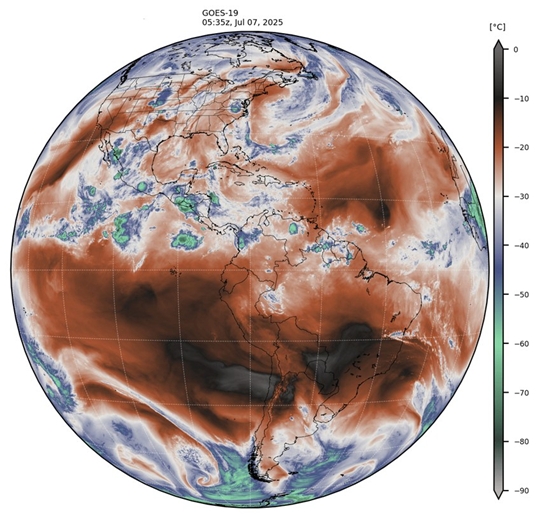 Imagem do satélite GOES