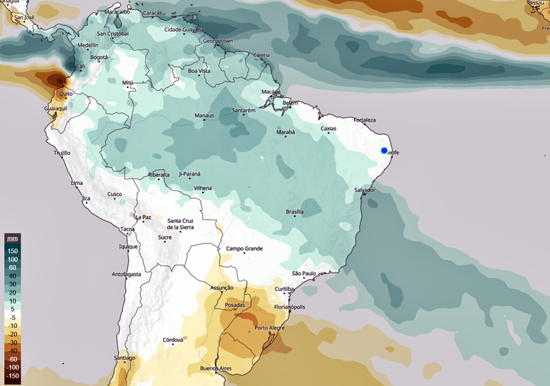 Previsão climática em outubro