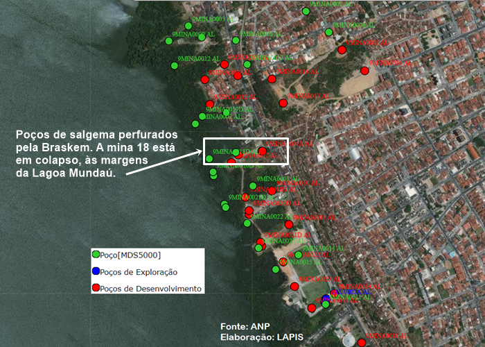 Minas da Braskem com risco de colapso em Maceió