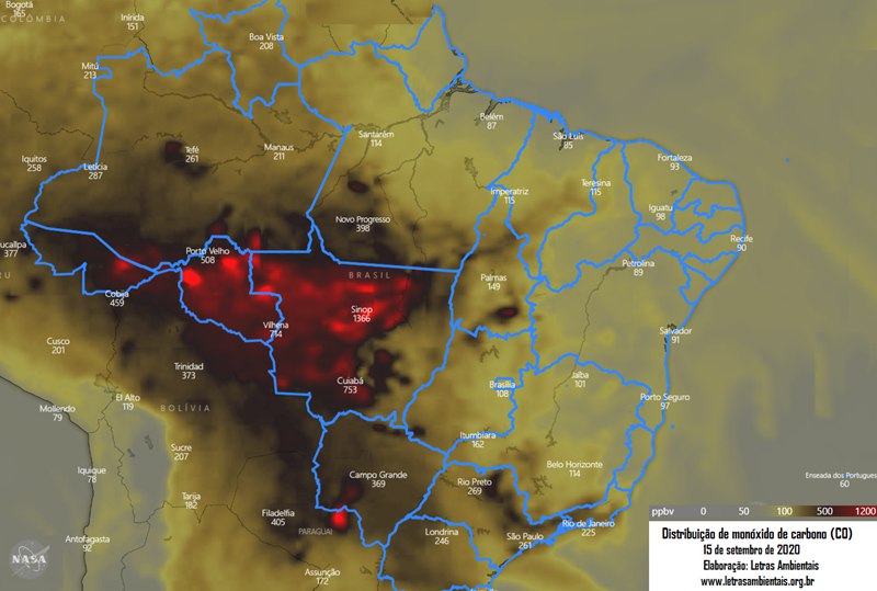 Monitoramento por satélites da poluição no Pantanal. 