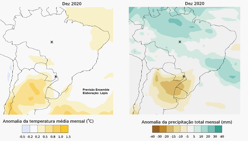 Previsão climática para dezembro de 2020_La Niña