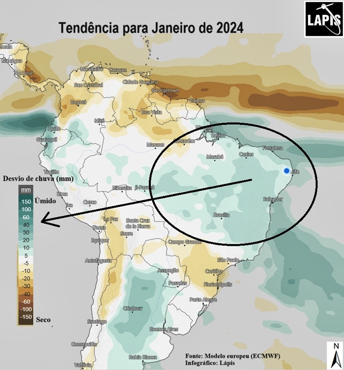 Previsão climática para janeiro_El Niño