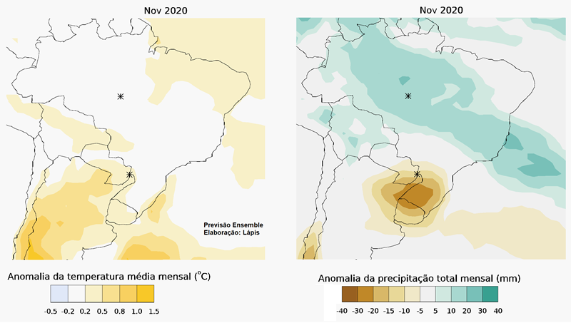 Previsão climática para novembro de 2020_La Niña