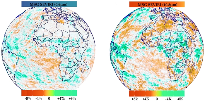 Composição de imagens do satélite Meteosat