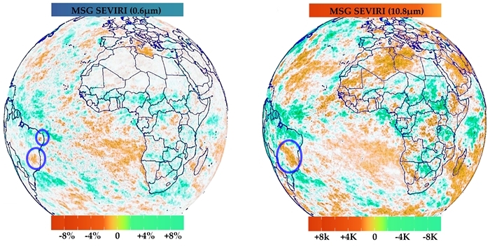 Redução das nuvens de chuva na região_satéite Meteosat