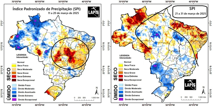 Regiões brasileiras afetadas por seca_QGIS