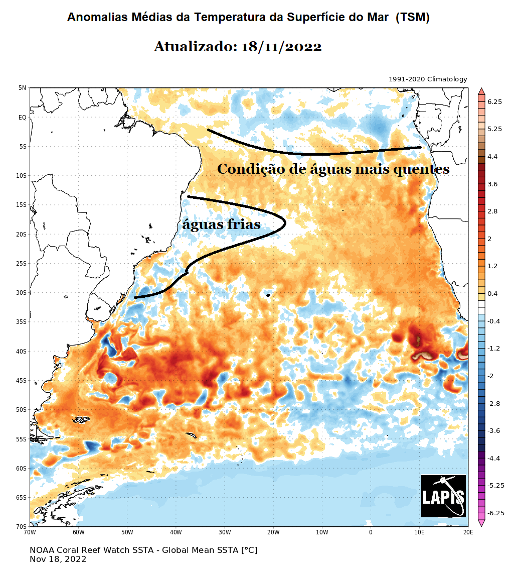 Situação climática a partir do monitoramento do Atlântico