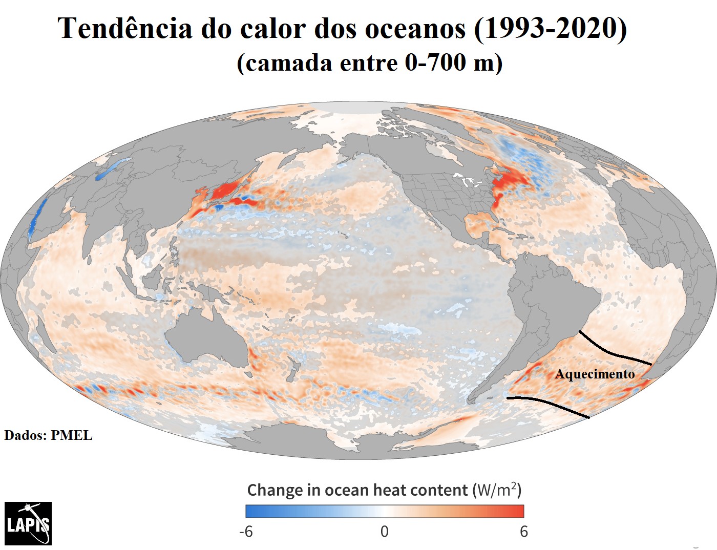 Tendência de calor nos oceanos_QGIS