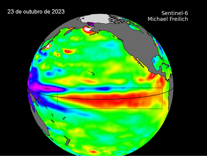 Mudança na topografia do nível do mar_El NIño