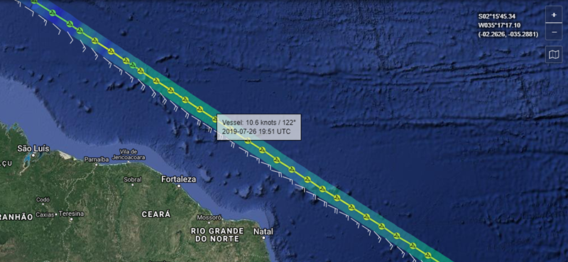 Navio Bouboulina passou pela mancha dois dias depois.