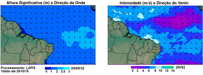 Ventos e ondas trazem manchas de óleo para o Nordeste