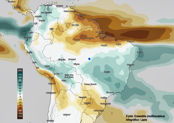 Previsão da tendência de chuva em fevereiro_QGIS